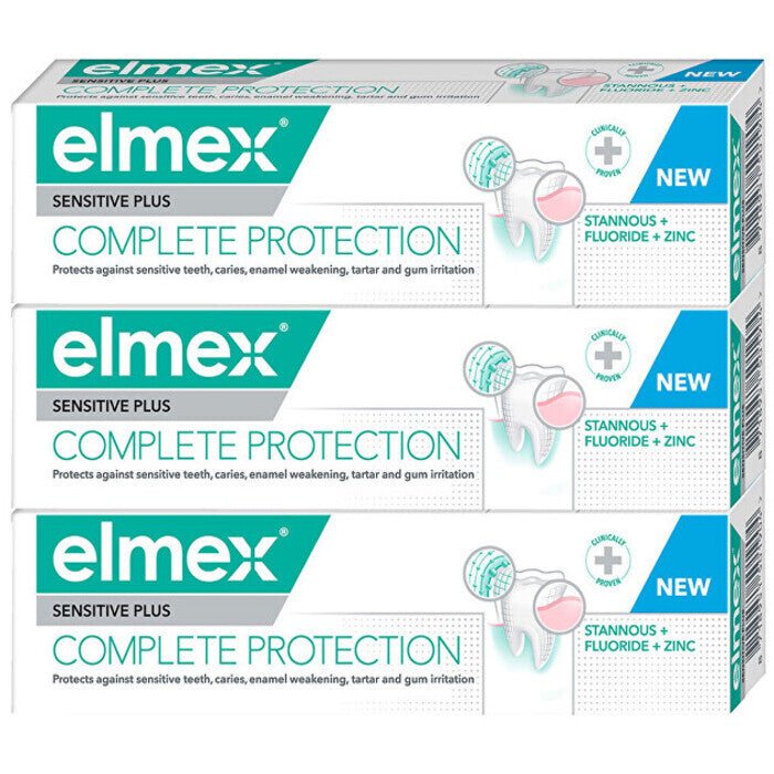 Elmex Sensitive Plus Complete Protection Tripack Toothpaste 75ml