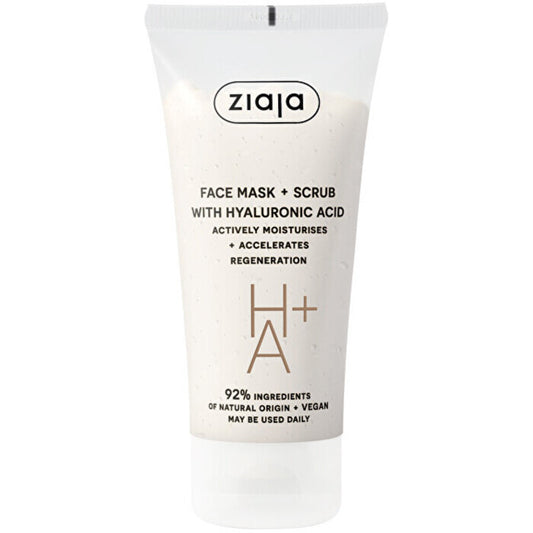 Ziaja Face Mask & Scrub Hayluronic Acid - Peelingová Maska S Kyselinou Hyaluronovou 55ml