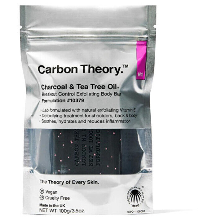 Carbon Theory Charcoal & Tea Tree Oil Breakout Control Exfoliating Body Bar 100.0g