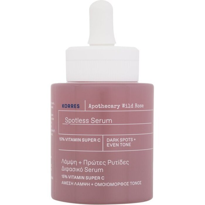 Korres Apothecary Wild Rose Spotless Serum - Rozjasňující Pleťove Serum Proti Tmavým Skvrnám A Vráskám 30ml
