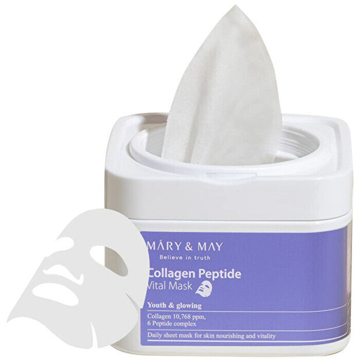 Mary & May Collagen Peptide Vital Mask 30 Pcs