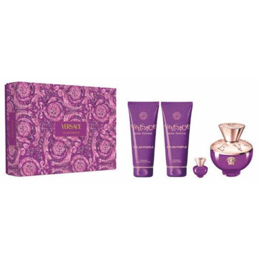 Versace Dylan Purple Pour Femme Gift Set Eau De Parfum 100ml Shower Gel 100ml Body Lotion 100ml And Miniature Eau De Parfum 5ml 100ml