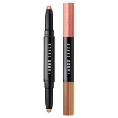 Bobbi Brown Dual Ended Long Wear Cream Eyeshadow Stick - # Pink Copper Shimmer/Cashew Matte 1.6g/0.05oz