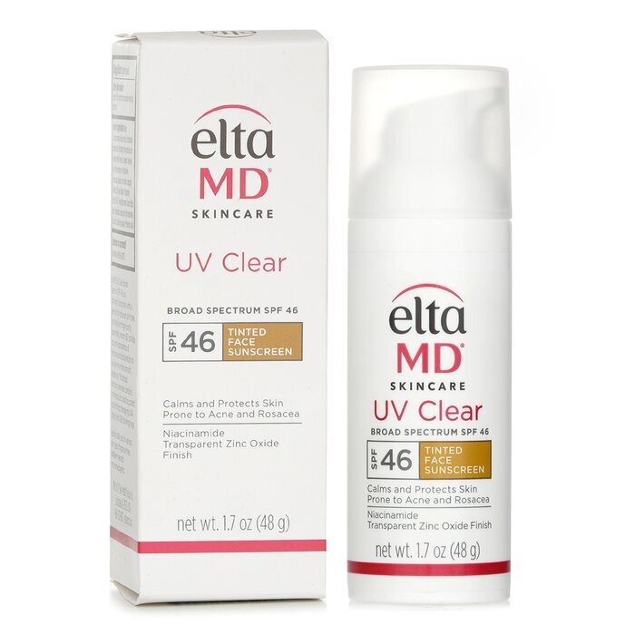 EltaMD UV Clear Facial Sunscreen SPF 46 - For Skin Types Prone To Acne, Rosacea & Hyperpigmentation - Tinted(Random Packaging) 48g/1.7oz