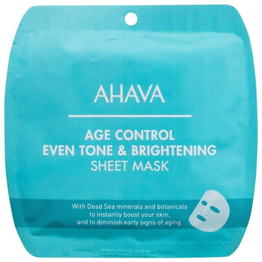 Ahava Age Control Even Tone & Brightening Sheet Mask - Rozjasňující A Hydratační Pleťová Maska 17.0g