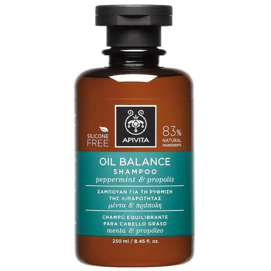 Apivita Oil Balance Shampoo - Hloubkově čistící šampon Pro Mastnou Pokožku Hlavy 250ml