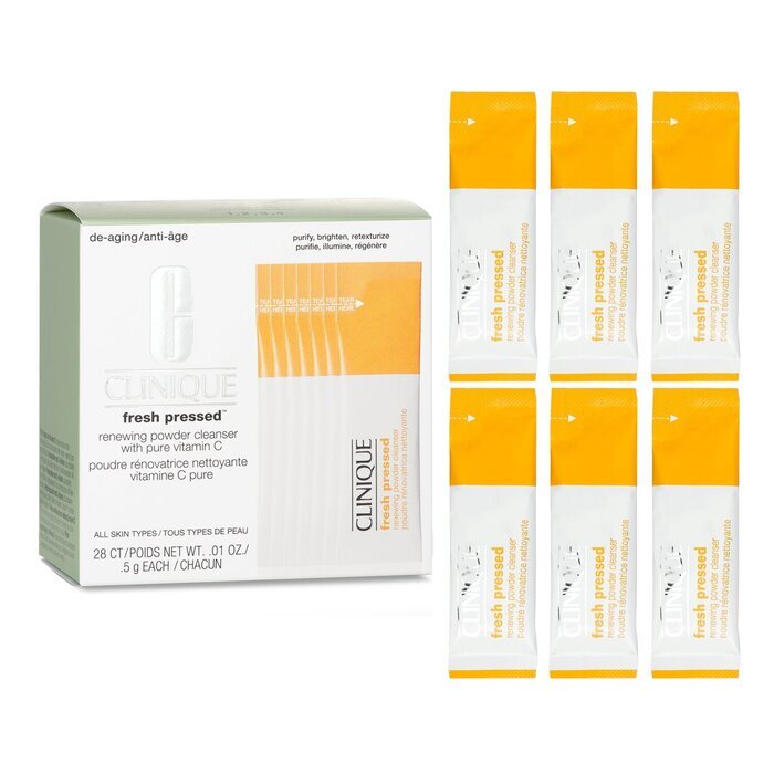 Clinique Fresh Pressed Renewing Powder Cleanser 28x0 5gr/all Skin Types 14g