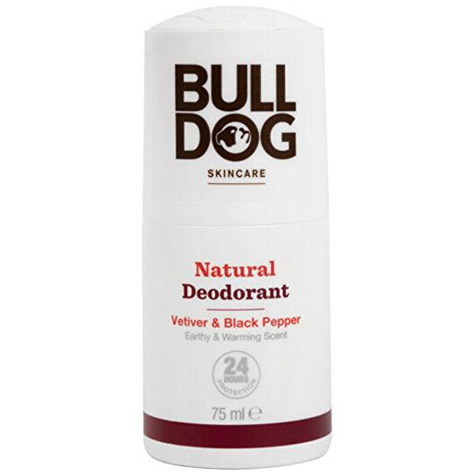 Bulldog Vetiver & Black Pepper Natural Deodorant - Natural Roll-on Deodorant 75ml
