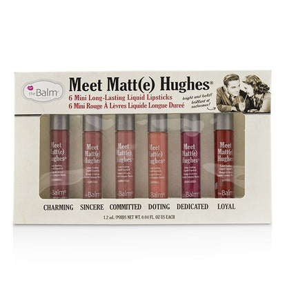 TheBalm Meet Matt(e) Hughes 6 Mini Long Lasting Liquid Lipsticks Kit - Vol.1 6x1.2ml/0.04oz