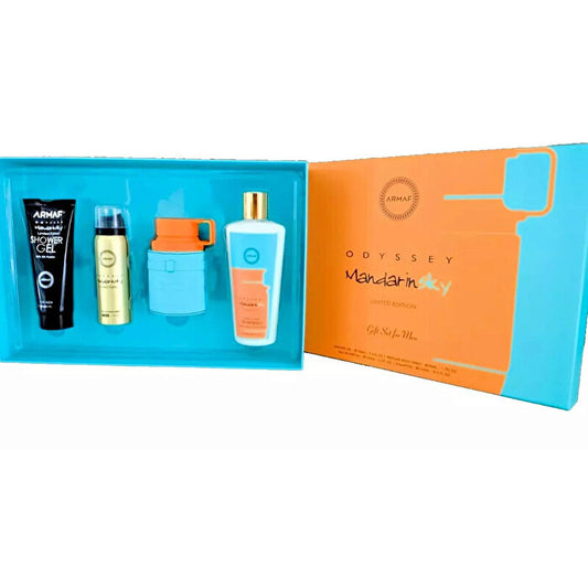 Armaf Odyssey Mandarin Sky Dárková Sada Eau De Parfum 100ml Tělový Sprej 50ml Sprchový Gel 100ml A Pánský šampon 250ml 100ml