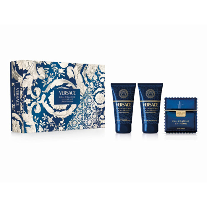 Versace Man Eau Fraiche Extreme Gift Set Eau De Parfum 50ml Shower Gel 50ml And After Shave Balm 50ml 50ml