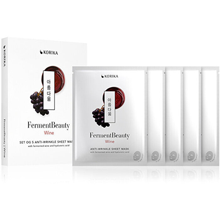 Korika Fermentbeauty Wine Mask Set - Sada Anti-aging Plátýnkových Masek 20.0g