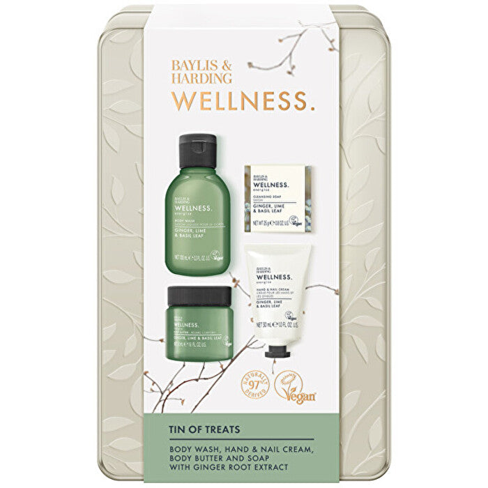 Baylis & Harding Wellness Tin Of Treats (ginger Lime & Basil) - Gift Set