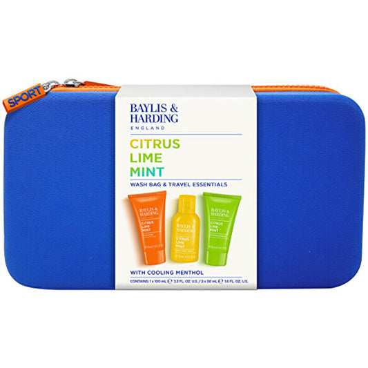 Baylis & Harding Man Wash Bag & Travel Essentials Set ( Citrus Limetka & Máta ) - Dárková Sada