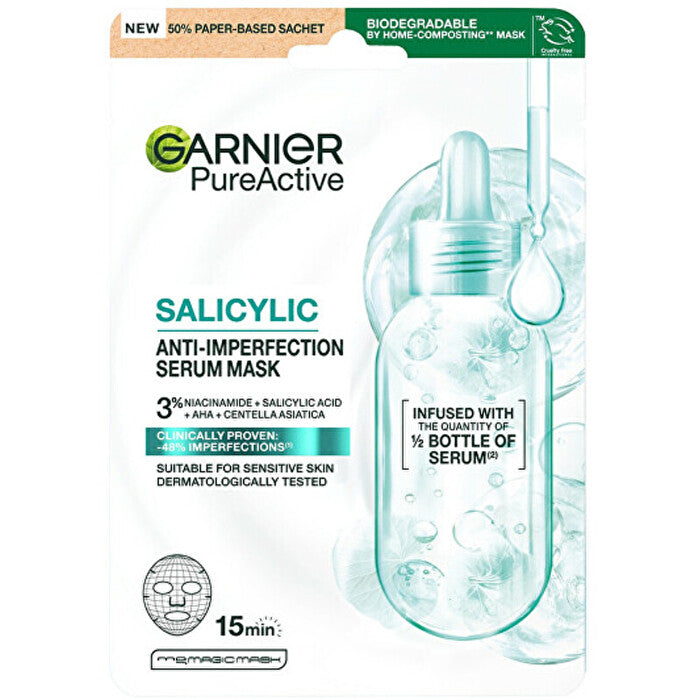 Garnier Salicylic Serum Mask - Maska Proti Nedokonalostem Pleti 1.0ks
