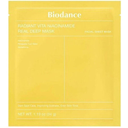 Biodance Radiant Vita Niacinamide Real Deep Mask - Brightening Hydrogel Mask 34.0g