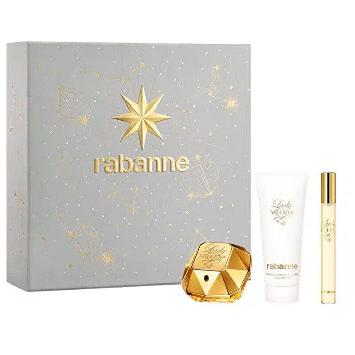 Paco Rabanne Lady Million Gift Set Eau De Parfum 50ml Body Lotion 100ml And Miniature Eau De Parfum 10ml 50ml