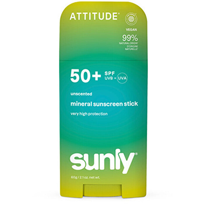 Attitude Sunly Stick Spf 50 - Minerální Opalovací Krem V Tyčince 60.0g
