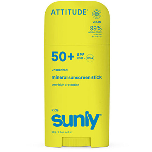 Attitude Kids Sunly Cream Spf 50 - Dětský Minerální Opalovací Krem Bez Parfemace 60.0g