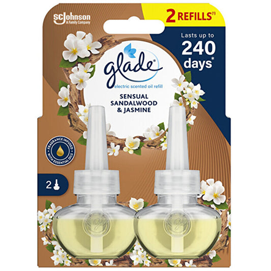 Glade Sandalwood & Jasmine Duo - Sada Náplní Do Elektrickeho Osvěžovače Vzduchu 20ml