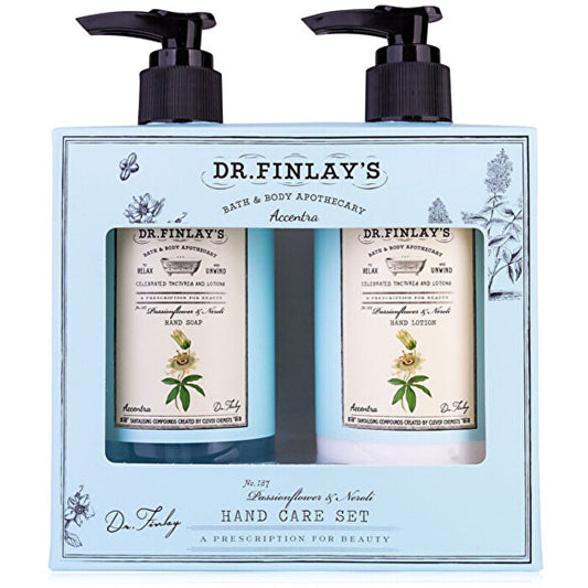 Accentra Passionflower & Neroli Dr. Finlay`s Hand Care Set - Dárková Sada Peče O Ruce S Pumpičkou