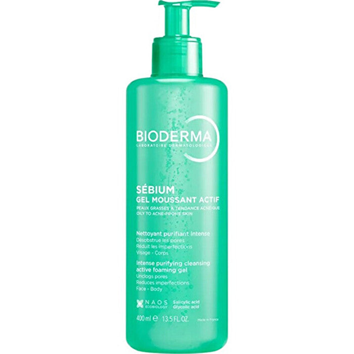 Bioderma Intense Purifying Cleansing Active Foaming Gel - Čisticí Pleťový Gel 400ml