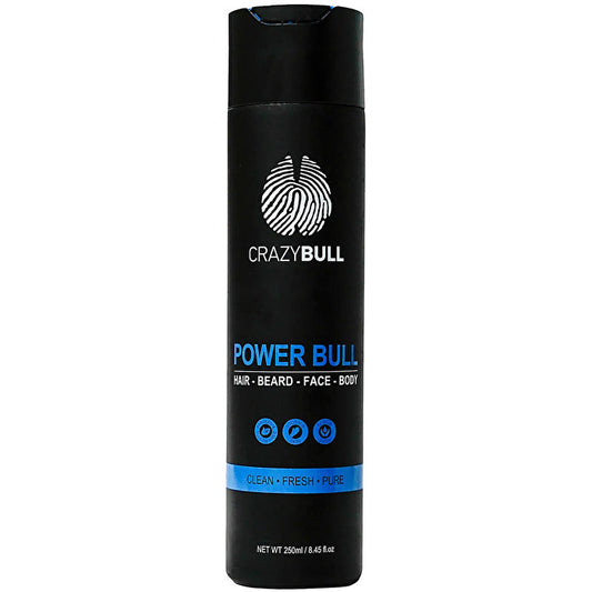 CrazyBull Power Bull Hair-beard-face-body Shampoo - Multifunkční šampon 4 V 1 Na Vlasy Vousy Obličej A Tělo 250ml