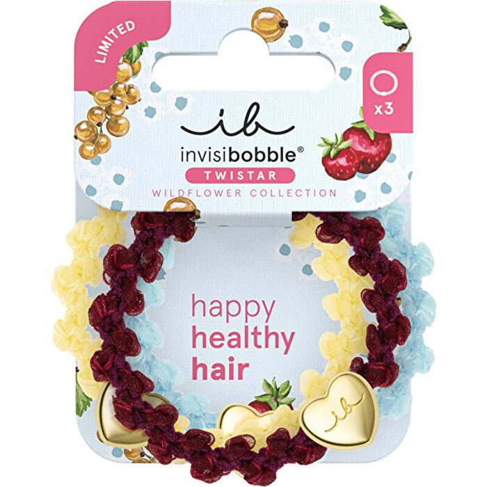 Invisibobble Twistar Wildflower Cherry Twist - Gumička Do Vlasů ( 3 Ks )