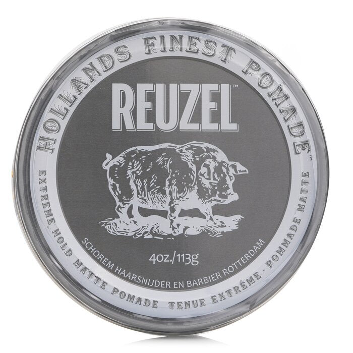 Reuzel Extreme Hold Matte Pomade (Extreme Hold, No Shine, Water Soluble) 113g/4oz