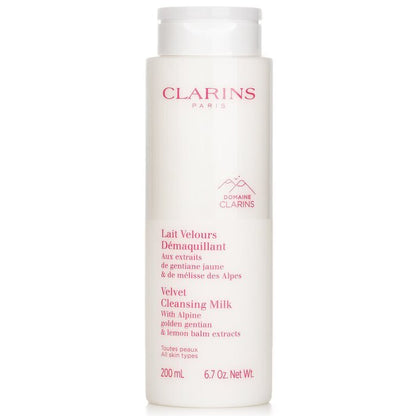 Clarins Velvet Cleansing Milk with Alpine Golden Gentian & Lemon Balm Extracts 200ml/6.7oz