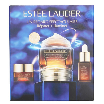 Estee Lauder Major Eye Impact Trio Repair + Brighten Skincare Set: ANR Eye Supercharged Gel Cream (15ml + 5ml) + Repair Serum 7ml 3pcs