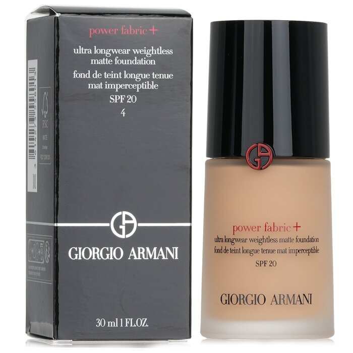 Giorgio Armani Power Fabric+ Ultra Longwear Matte Foundation Spf20 #4 30ml