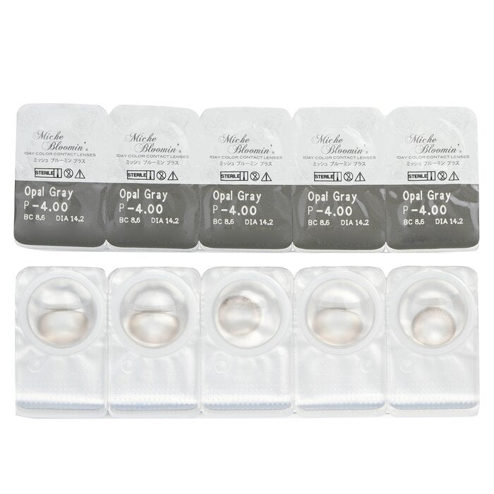 Miche Bloomin' Iris Glow 1 Day Color Contact Lenses (506 Opal Gray) - - 4.00 10pcs