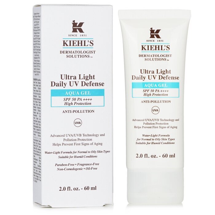 Kiehl's D.s. Ultra Light Daily Uv Defense Aqua Gel Spf50 60ml