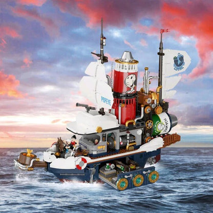 Pantasy POPEYE��ADVENTURE SHIP Building Bricks Set 57*49*21cm