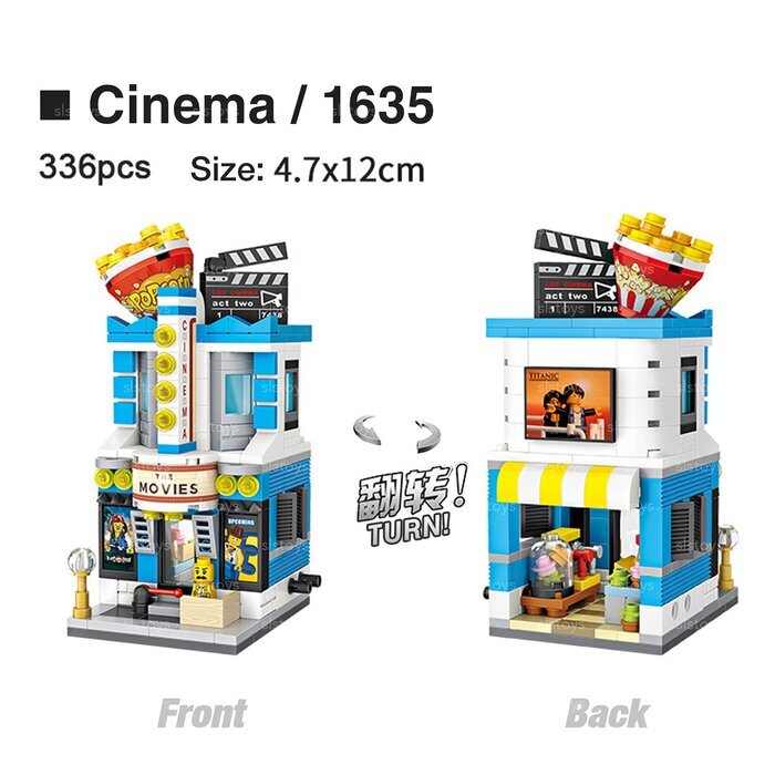 LOZ Mini Blocks - Theater Building Bricks Set 19.5 x 16.5 x 4