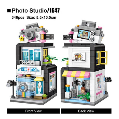 LOZ Street Series - Photo Shop Building Bricks Set 19.5x16.5x4.5cm