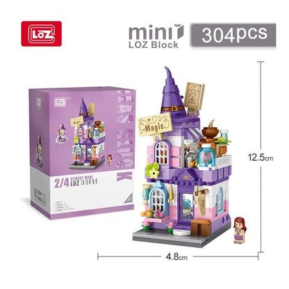 LOZ Street Series - Magic House Building Bricks Set 19.5x16.5x4.5cm