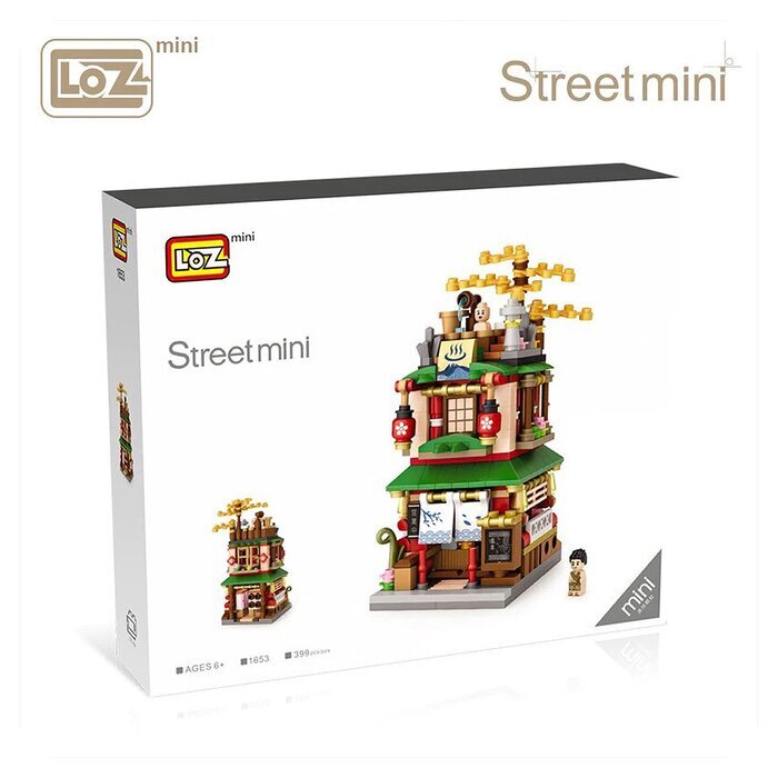 LOZ Street Series - Hot Spring House Building Bricks Set 16.5x12.5x8cm