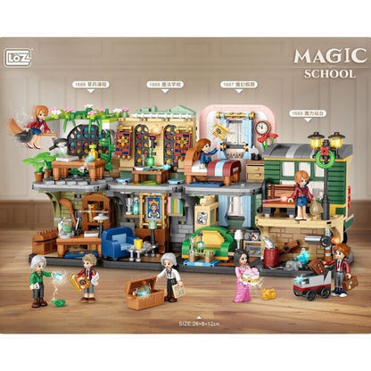 LOZ Magic Academy Street Series - Magic School Building Bricks Set 16.5x12.5x8cm