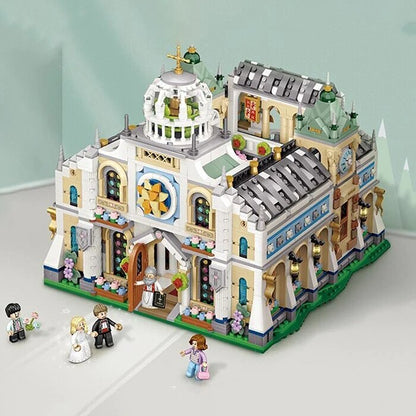 LOZ Mini Blocks - Retractable Wedding Chapel Building Bricks Set 40 x 28 x 9.5cm