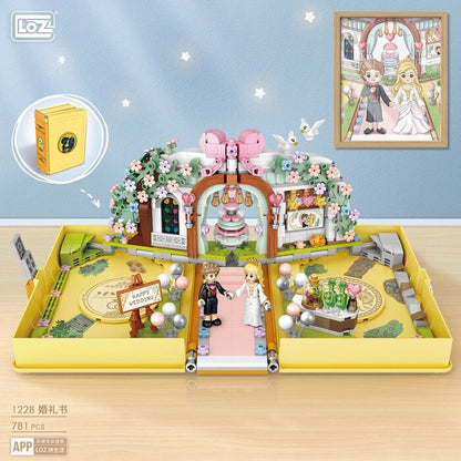 LOZ Mini Blocks -  Wedding Block Book (Foldable) Building Bricks Set 23 x 17 x 8cm