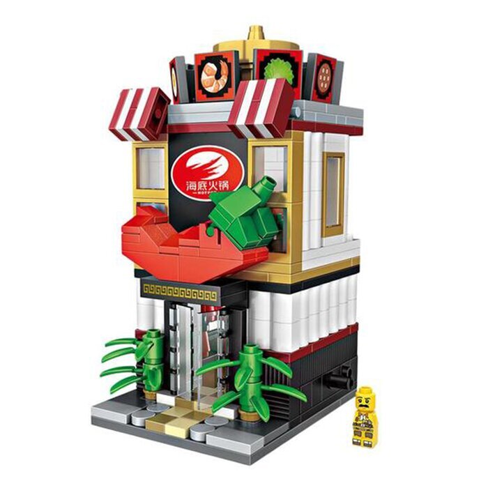LOZ Mini Blocks - Hot Pot Restaurant Building Bricks Set 20 x 17 x 5 cm