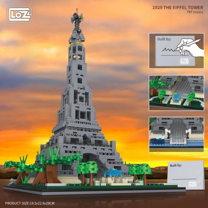 LOZ Ideas Mini Block - Ai Fei'er Tower Building Bricks Set 26 x 19 x 8 cm