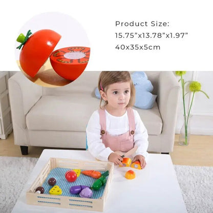 Tooky Toy Co Cutting Vegetables 40x35x5cm