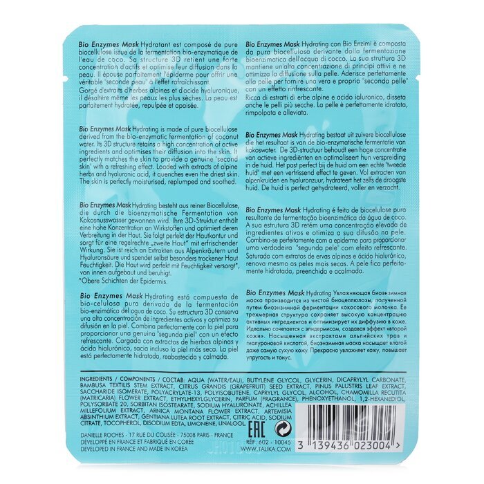 Talika Bio Enzymes Hydrating Mask 20g/0.7oz