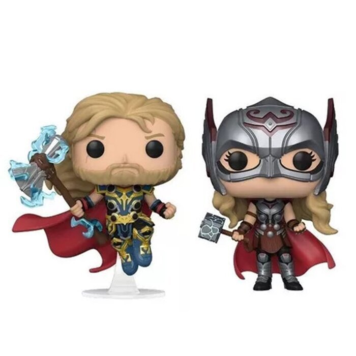 Funko POP! Marvel: Thor 4: Love and Thunder - Thor & Mighty Thor Toy Figures 16x21x9cm