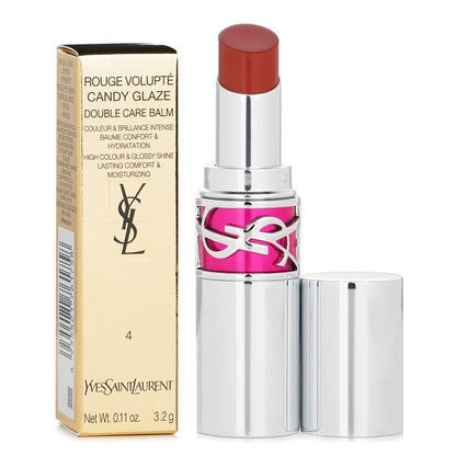Yves Saint Laurent Rouge Volupte Candy Glaze Double Care Balm - # 4 Nude Pleasure 3.2g/0.11oz