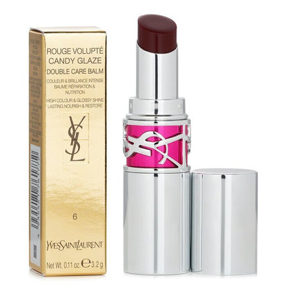 Yves Saint Laurent Rouge Volupte Candy Glaze Double Care Balm - # 6 Burgundy Temptation 3.2g/0.11oz