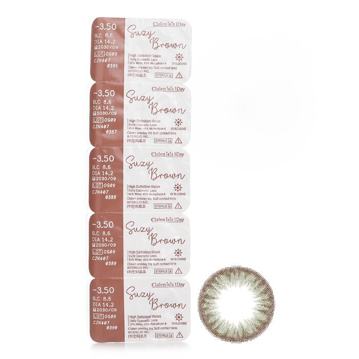 Clalen Iris 1Day Suzy Brown -3.50 5pcs x 1 strip